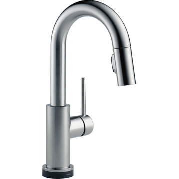 Delta Trinsic Pull-Down Bar/Prep Faucet, Touch2O Technology, Arctic Stainless