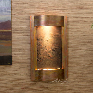 Serene Waters with Rustic Copper Trim and Multicolor Featherstone Slate