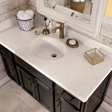 Stig Bathroom Cabinetry in Ebony Smoke on Maple