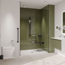 Freestanding tub fireplace