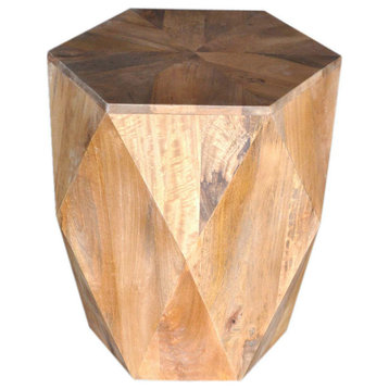 Goza Solid Wood Block End Table