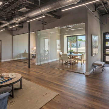 Modern Industrial Office with Glass Conference Room