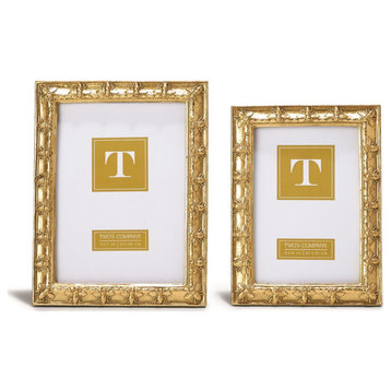 Two's Company 51959 2-Piece Set Golden Bee Photo Frames