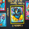 Abstract GANESHA Texture Painting, spiritual abstract expressionism figurative