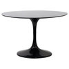 Lippa 40" Fiberglass Dining Table in Black