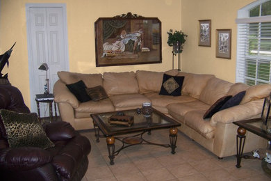 Inspiration for a timeless family room remodel in Miami