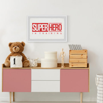 "Superhero in Training" Framed Painting Print