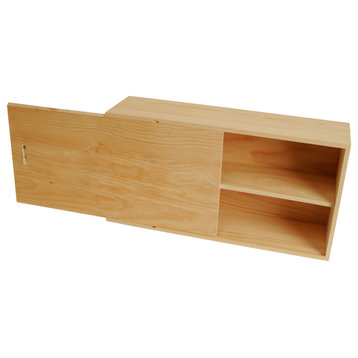 Double Wood Wine Box With Sliding Lid