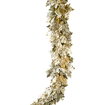 Holiday Garlands for Fall & Christmas Decor, 74" Light Gold