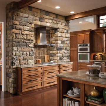Cut Cobblestone Kitchen Back Splash