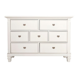 Varsity Kids Bedroom Dresser - White - Dressers