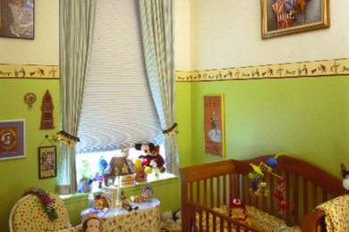 Example of an eclectic kids' room design in Charlotte