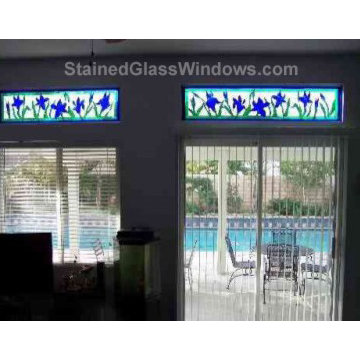 Professionally installed stained glass panels