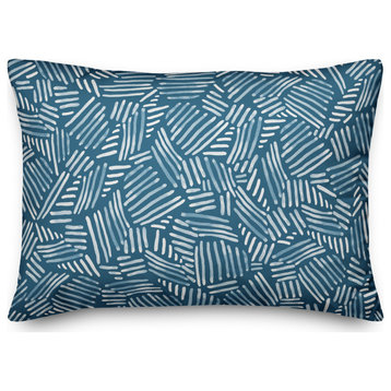 Watercolor Stripe Pattern 14x20 Spun Poly Pillow