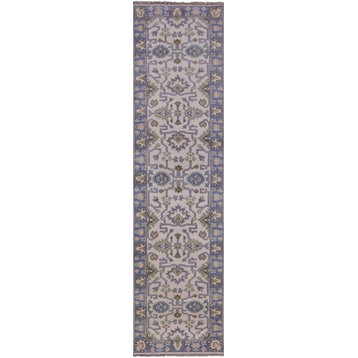 3'x10' Traditional Oriental Oushak Hand Knotted Runner Rug, Q1206