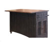 Anton Handmade Fully Built Wood Furniture Kitchen Island, Black, 60 X 30, Regula