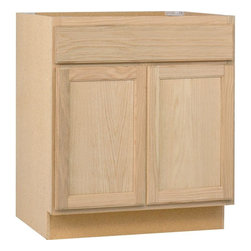 Assembled 30x34.5x24 in. Base Kitchen Cabinet in Unfinished Oak - Kitchen Cabinetry