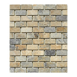 1x2 Philadelphia Scabos Mosaic Tumbled - Home Accessories & Decor
