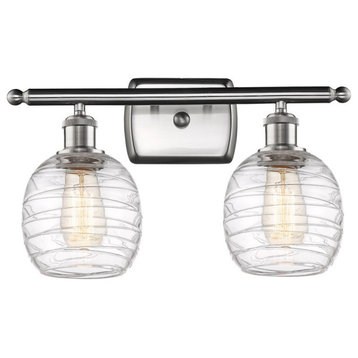 Innovations Belfast LED Bath Vanity Light 516-2W-SN-G1013-LED, Brushed Nickel