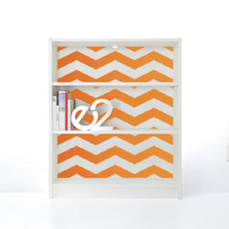 PANYL Tangerine Chevrons for IKEA BILLY - Home Decor