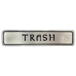 Notting Hill Decorative Hardware - "TRASH" Pull Antique Pewter (Horizontal) - Projection: 7/8"