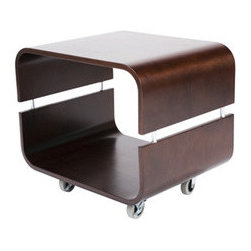 Rolling Occasional Table-Walnut - Products