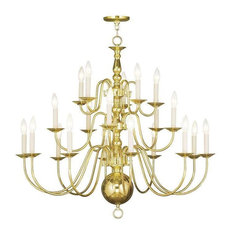 Williamsburg Chandeliers Houzz Livex Lighting Inc 5019 02 Williamsburg Chandelier In Polished Br