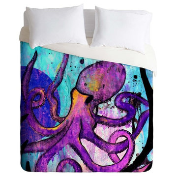 Deny Designs Sophia Buddenhagen Purple Octopus Duvet Cover - Lightweight