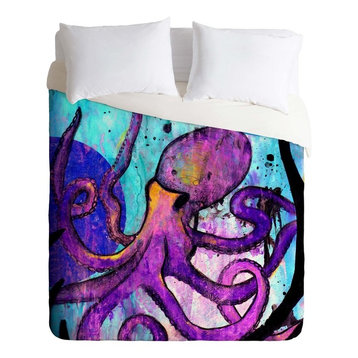 Deny Designs Sophia Buddenhagen Purple Octopus Duvet Cover - Lightweight