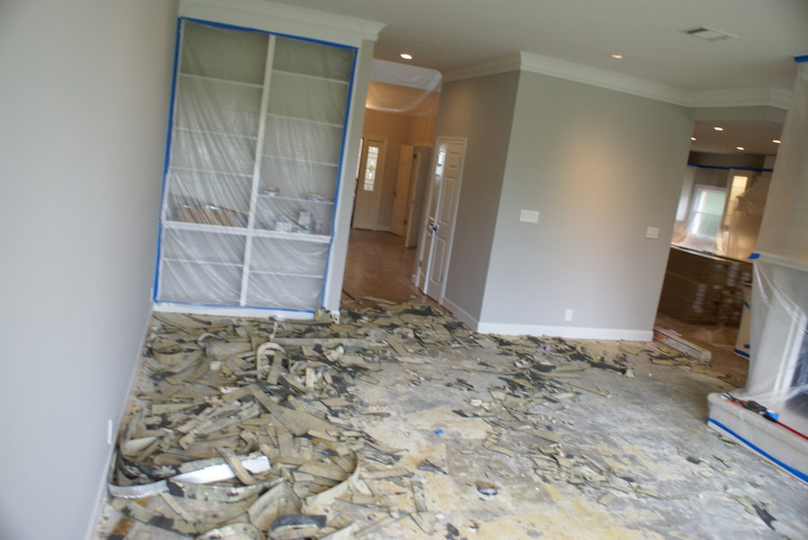 Westlake dark wood floors