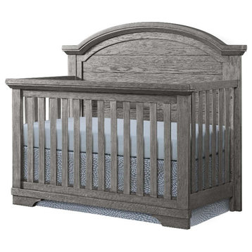 Westwood Design Foundry Wood Arch Top Convertible Crib in Brushed Pewter