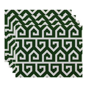Geometric Placemat Green E by design PT4GN408GR27 18x14 Rope Rigging