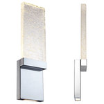 Modern Forms - Modern Forms Glacier LED Wall Sconce - The beautiful brilliance of frozen ice and polar caps crystalize into stunning wall sconce luminaires as LEDs evoke a sparkle and shimmer with mesmerizing Piastra glass, hand crafted utilizing techniques discovered in the 13th century.