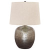 Magalie Antique Silver Finish 23" Metal Table Lamp