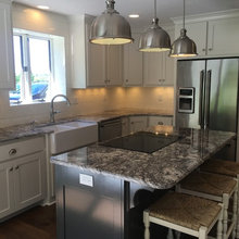 Kitchen Dark Floor, White Cabinets