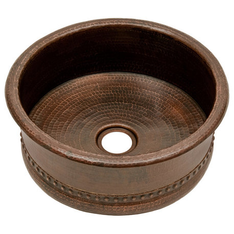 15" Round Bar Vessel Tub Sink With 2" Drain Size