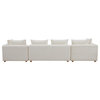 Hangover 145" Upholstered Long Sofa, Cream Boucle