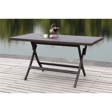 Safavieh Dilettie Indoor-Outdoor Folding Table, Brown