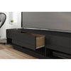 Atlin Designs Modern 3 Drawers Wood TV Stand for TVs up to 72'' in Black