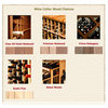 Vercua Wine Rack, Redwood and Black
