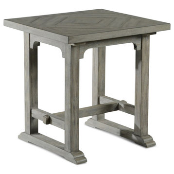 Bowery Hill Transitional Styled Dove End Table in Gray Finish