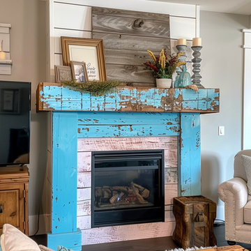 Colored Fireplace Mantels