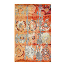 Unique Loom Orange Estrella Sierra 3' 3 x 5' 3 Area Rug