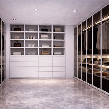 High-End Custom Walk-in Closet Systems by VelArt, Miami