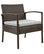 Teaset 4-Piece Patio Conversation Set, Dark Brown/Light Gray