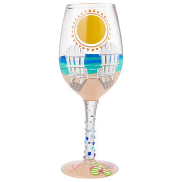 "Sun on the Beach" Wine Glass by Lolita