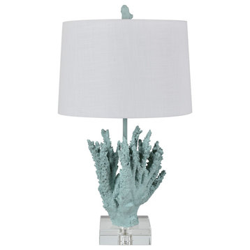 Coral Table Lamp, Sea Blue