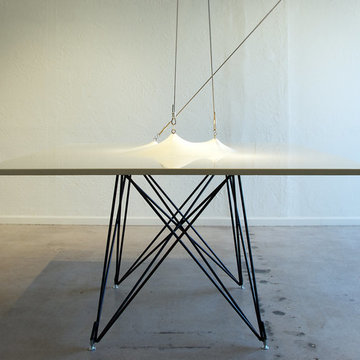 Concrete and Steel Fabric Formed Conference Table