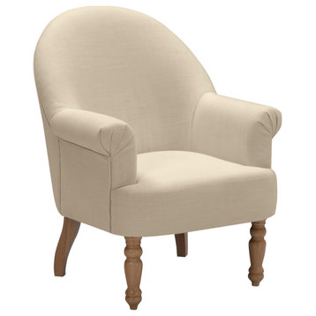 Rustic Manor Ronaldo Accent Chair Upholstered, Linen, Light Beige