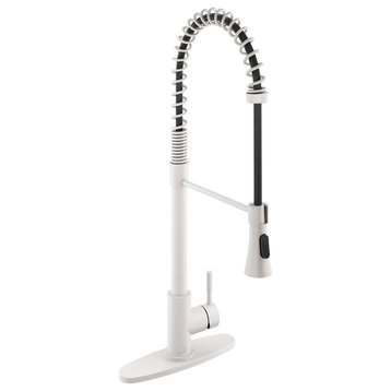 Modern Spring Pull Down Sprayer Kitchen Faucet with Dual-Function, 1.8GPM